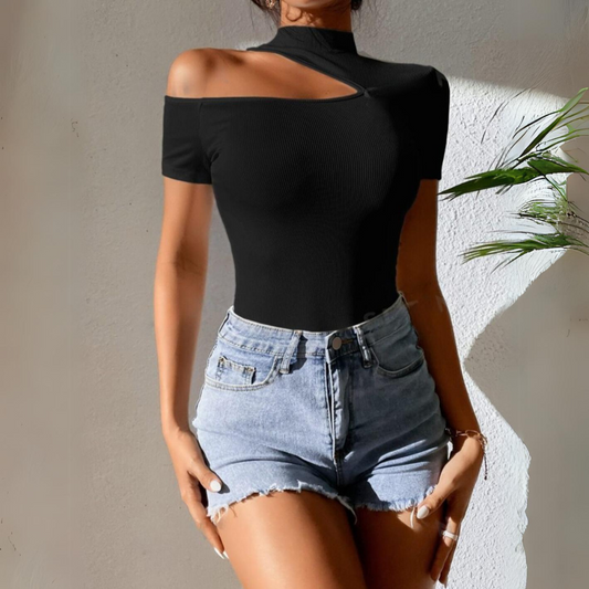 'Enna' cut-out ribbed top