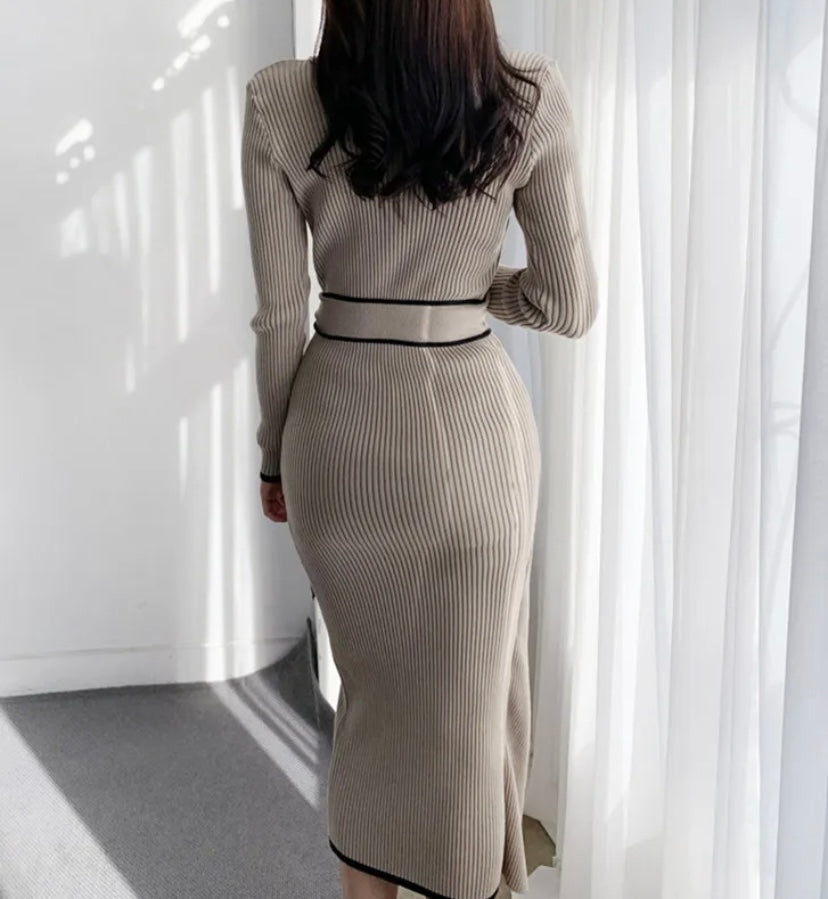 ‘Jane’ belted bodycon dress