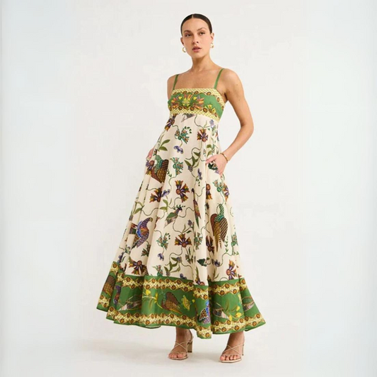 'Galina' printed maxi dress