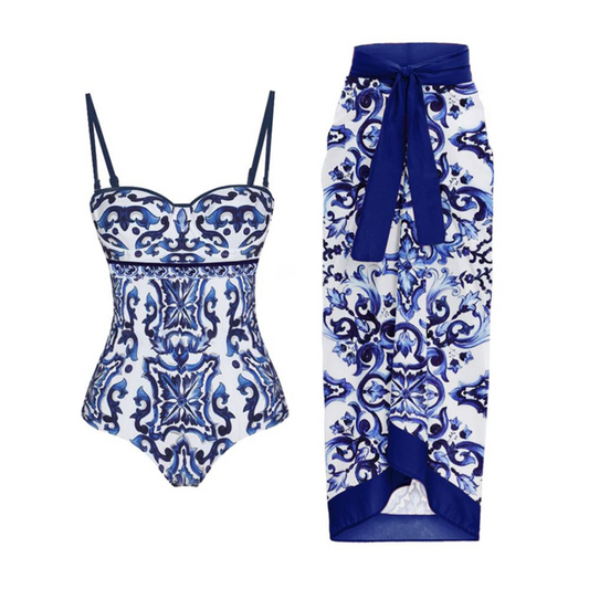 'Geneva' swimsuit with sarong