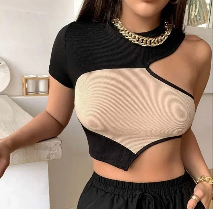 ‘Cut-out’ top.